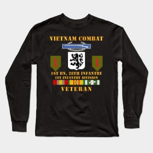 Vietnam Combat Infantry Veteran w 1st Bn 28th Inf 1st Inf Div - Hat Long Sleeve T-Shirt